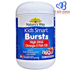 Kẹo Dẻo Bổ Sung DHA Nature's Way Kids Smart Omega 3 High DHA Úc 180 Viên