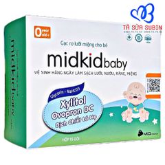 Gạc Rơ Lưỡi, Lau Răng Midkid Baby Nhật Bản 15 Gói