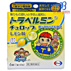 Kẹo Ngậm Chống Say Xe Eisai Nhật Bản 6 Viên Vị Chanh