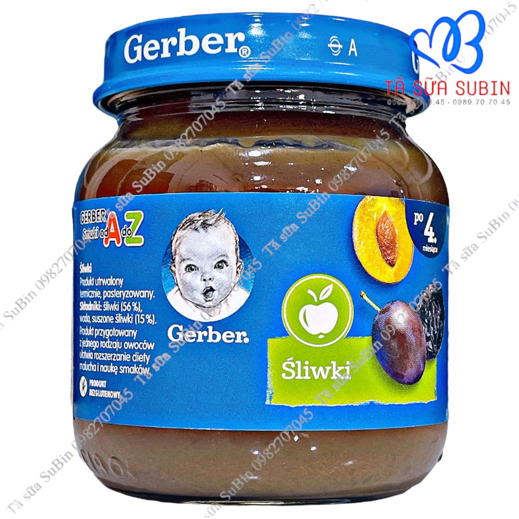 Trái Cây Nghiền Gerber Balan 125gr Vị Mận Đen