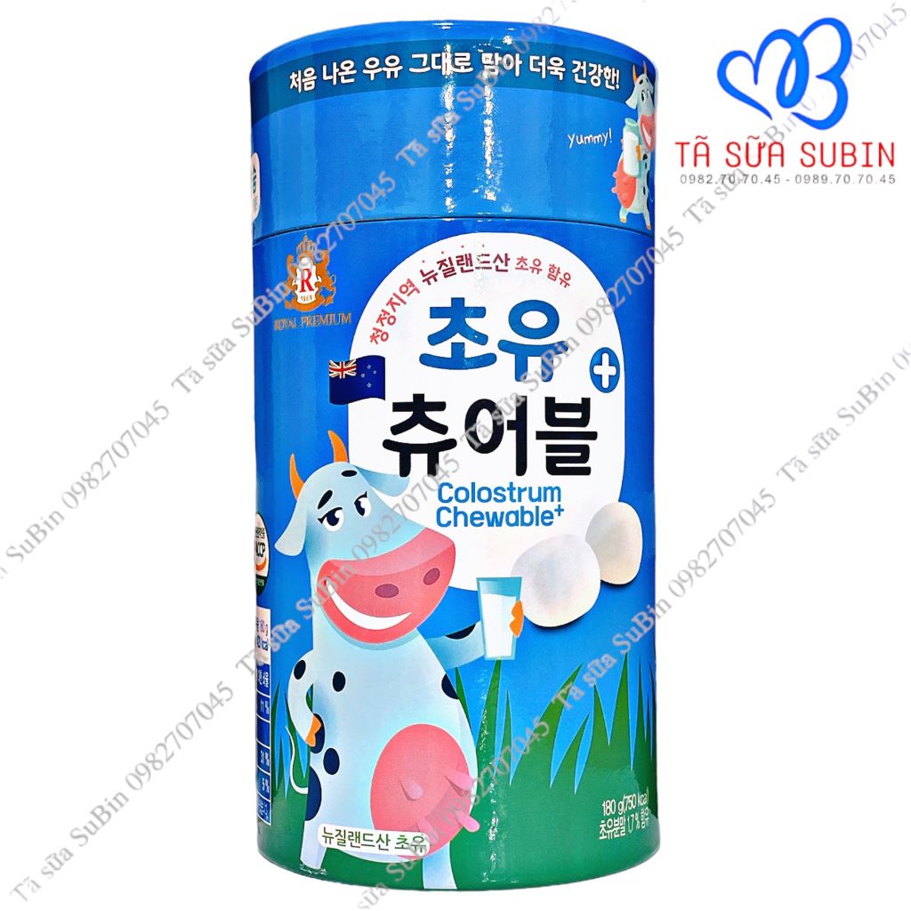 Kẹo Sữa Non Colostrum Chewable Hàn Quốc 180gr