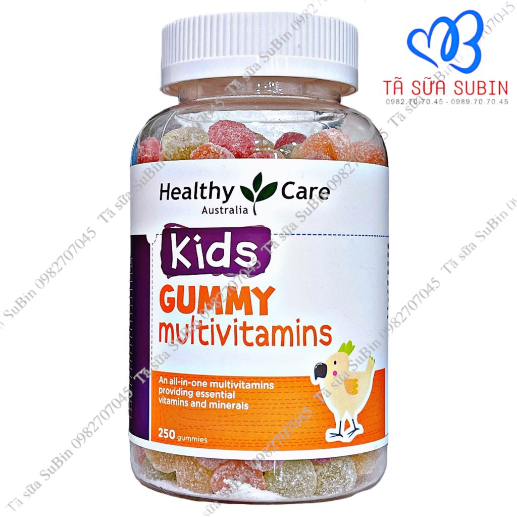 Kẹo Dẻo Vitamin Tổng Hợp Gummy Multivitamin Healthycare Úc 250 Viên