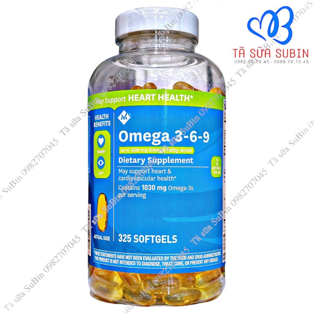 Viên Uống Omega 3 6 9 Member’s Mark Supports Heart Health 325 Viên