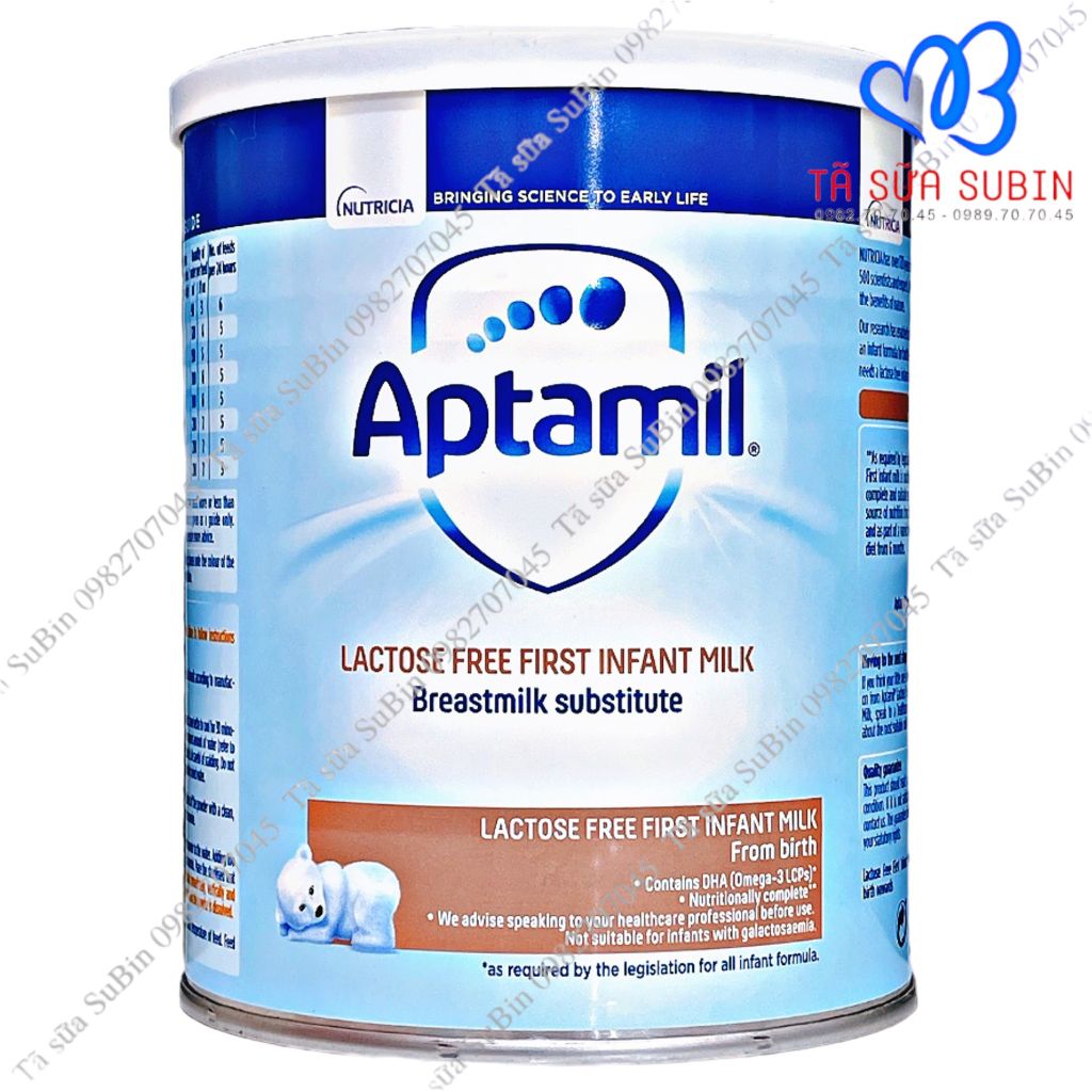 Sữa Aptamil Lactose Free Anh 400gr cho bé bất dung nạp lactose