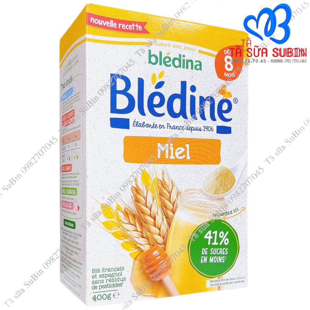 Bột Pha Sữa Bledina 8 Tháng Vị Mật Ong Pháp 400gr