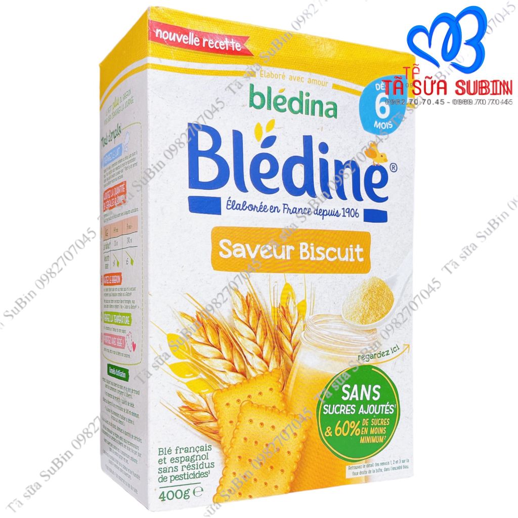 Bột Pha Sữa Bledina 6 Tháng Vị Bích Quy Pháp (400gr)