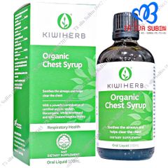 Siro Trị Ho, Long Đờm Organic Chest Syrup Kiwiherb New Zealand Màu Xanh Lá