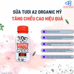 Sữa Tươi A2 Organic Whole Milk Mỹ 240ml