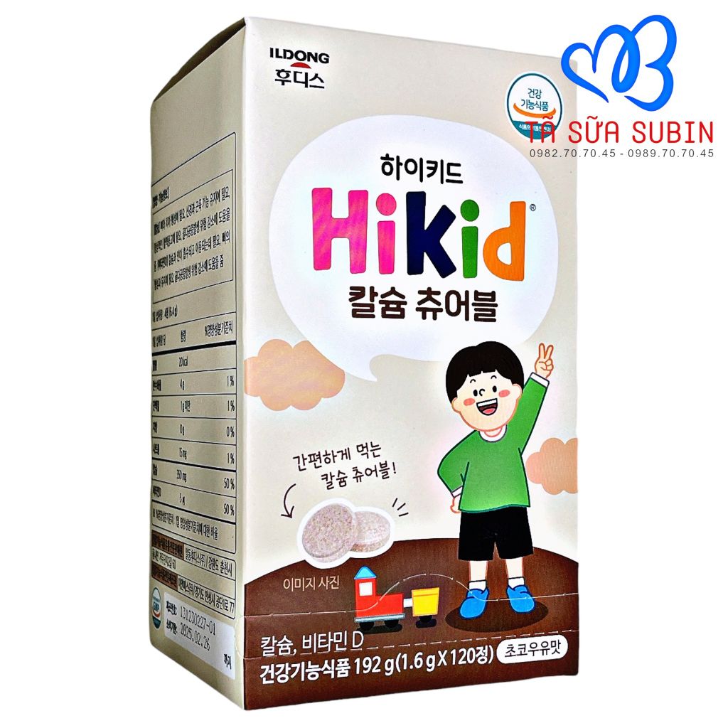 Sữa Hikid Dạng Viên Ildong Hàn Quốc 192g Vị Socola 120 Viên