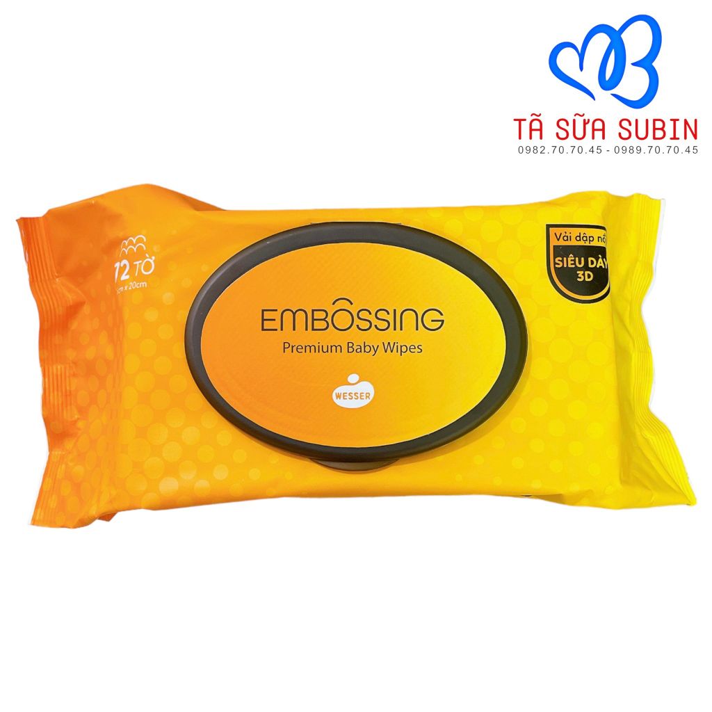 Khăn Giấy Ướt Embossing Premium Baby Wipes Hàn Quốc