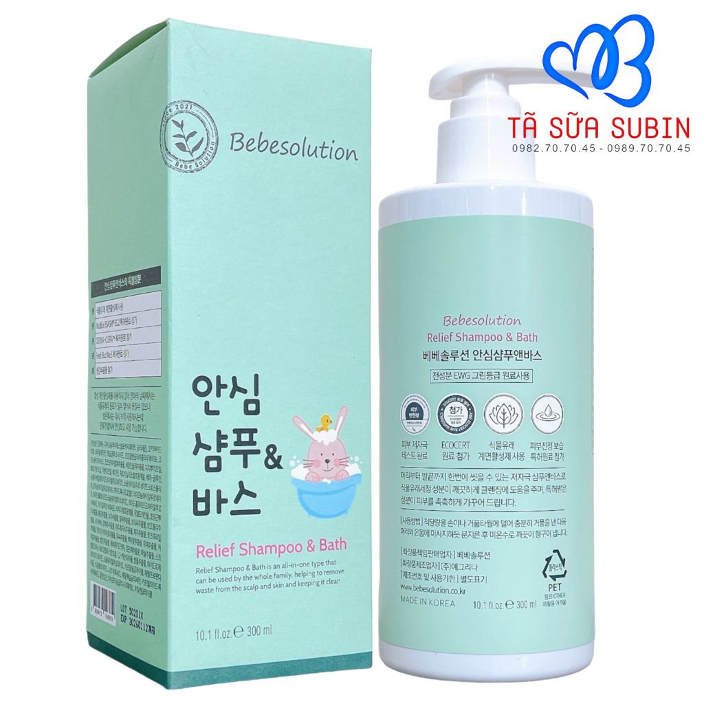 Sữa Tắm Gội Bebesolution Hàn Quốc 300ml