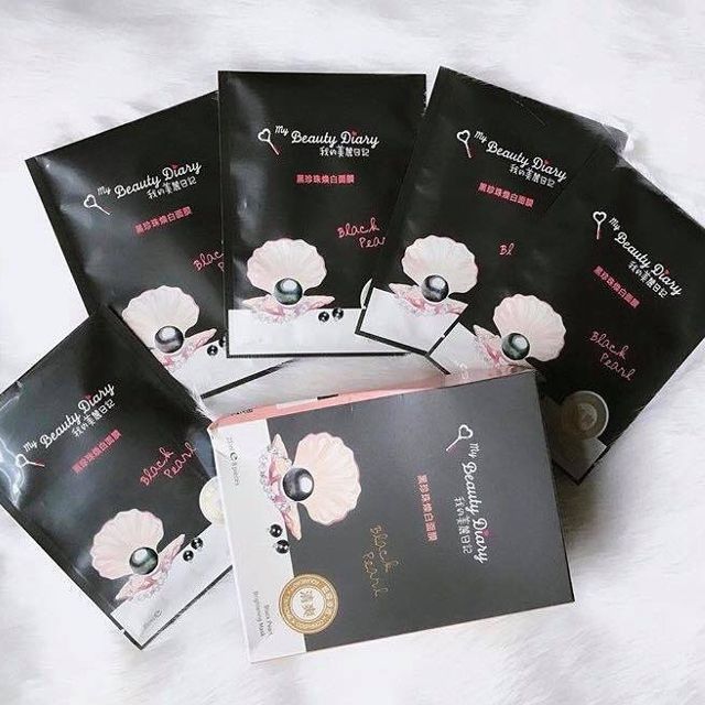 Mặt Nạ My Beauty Diary Ngọc Trai Đen - Black Pearl ( Hộp 8 Miếng )