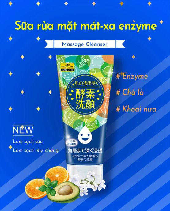 Sữa Rửa Mặt Hạt Massage Siêu Nhỏ SEXYLOOK 120G (xanh dương)