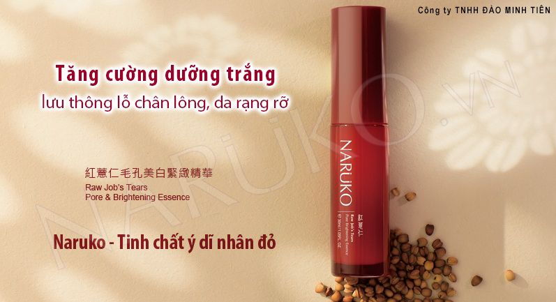 Tinh Chất Ý Dĩ Nhân Đỏ Trắng Sáng NARUKO - 30mL