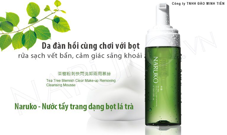 Sữa Rửa Mặt Tạo Bọt Tẩy Trang Tràm Trà NARUKO 150mL