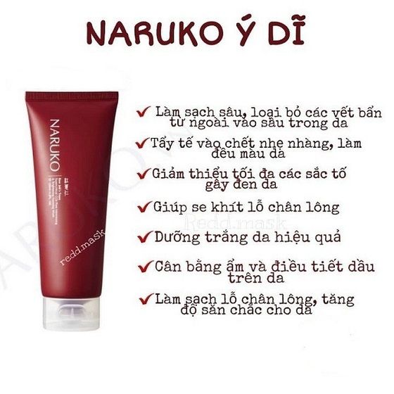 Sữa Rửa Mặt Tạo Bọt Ý Dĩ Se Lỗ Chân Lông và Làm Sáng Da NARUKO 120g