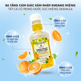 Nước súc miệng làm sach toàn diện hương trái cây OKAMULA Fresh Effect & Total Care 230ml