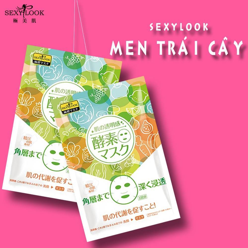 Mặt Nạ Lên Men Trắng Sáng SEXYLOOK Dành Cho Ban Ngày - Hộp 4 Miếng
