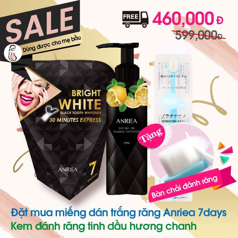 hộp 7days * 1 + kem đánh răng hương chanh * 1 - TẶNG 1 bàn chải đánh răng