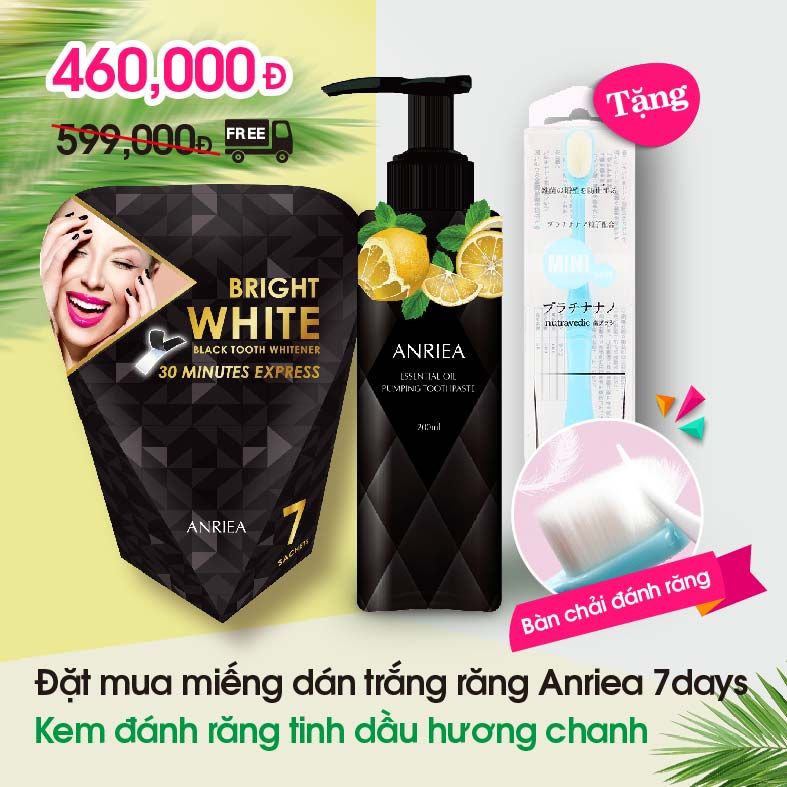 1 hộp 7days + 1 kem đánh răng hương chanh - TẶNG 1 bàn chải đánh răng