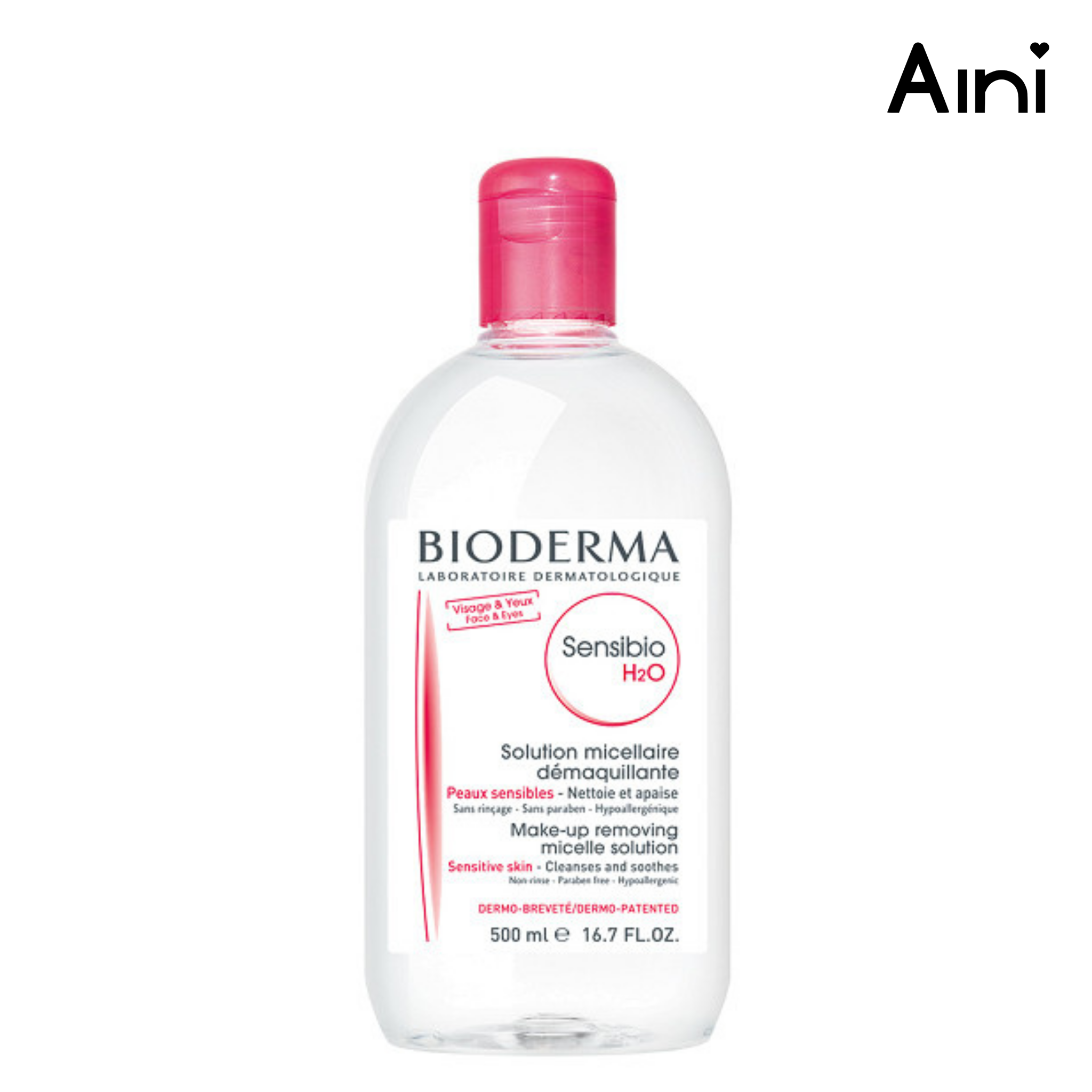 Nước Tẩy Trang Dành Cho Da Nhạy Cảm BIODERMA Sensibio H20 Hồng (500ml)
