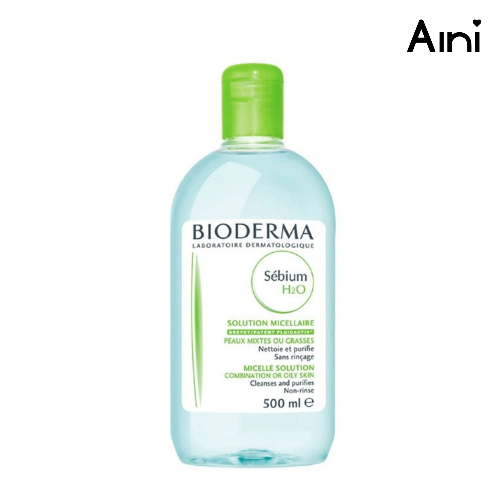 Nước Tẩy Trang Dành Cho Da Dầu - Nhờn - Mụn BIODERMA Sébium H20 Xanh (500ml)