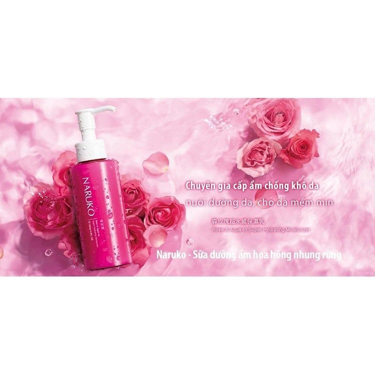 Sữa Dưỡng Ẩm Hoa Hồng Nhung NARUKO - Rose And Aqua In Super Hydrating Moisturizer 120mL