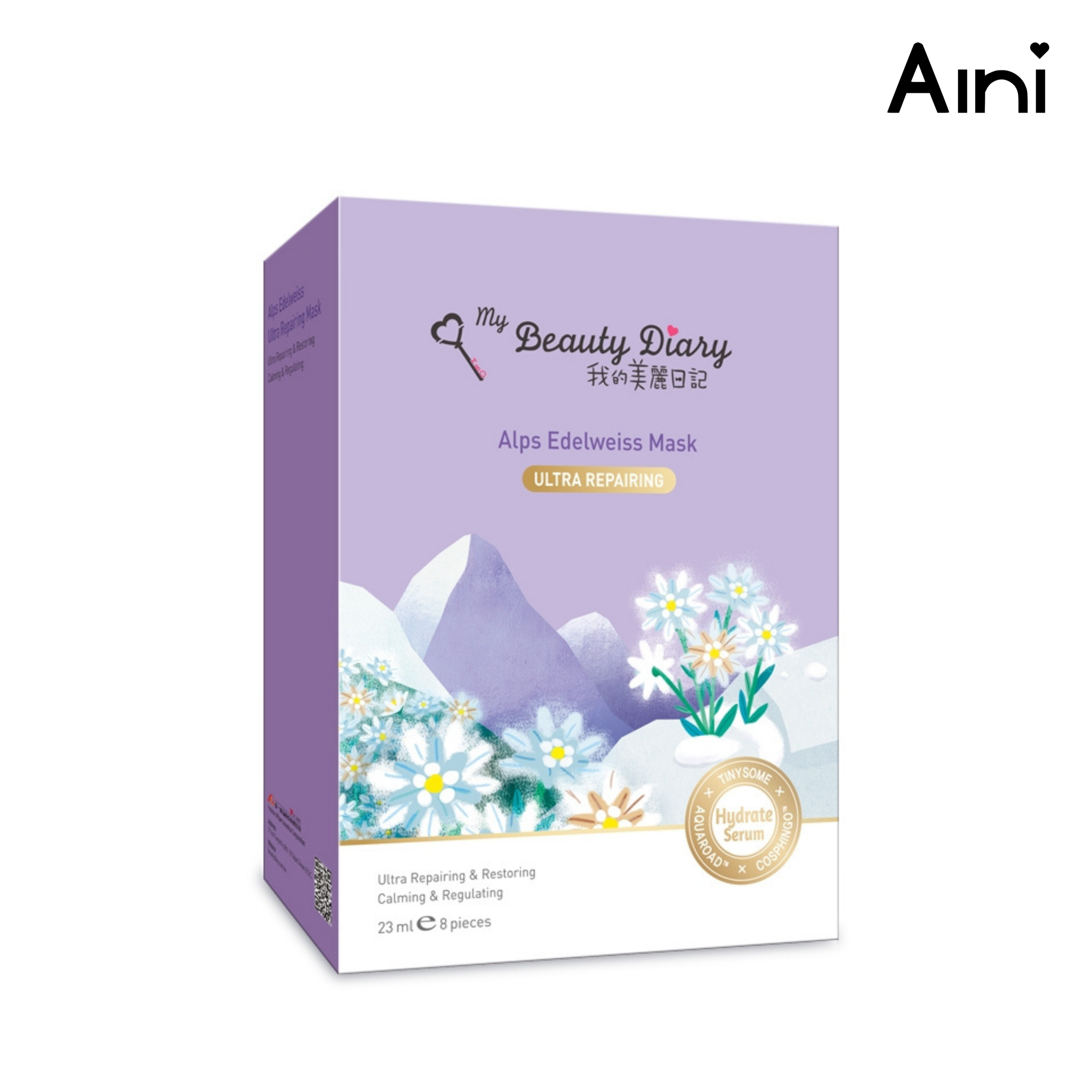 Mặt Nạ My Beauty Diary Hoa Nhung Tuyết - Apls ( Hộp 8 Miếng )