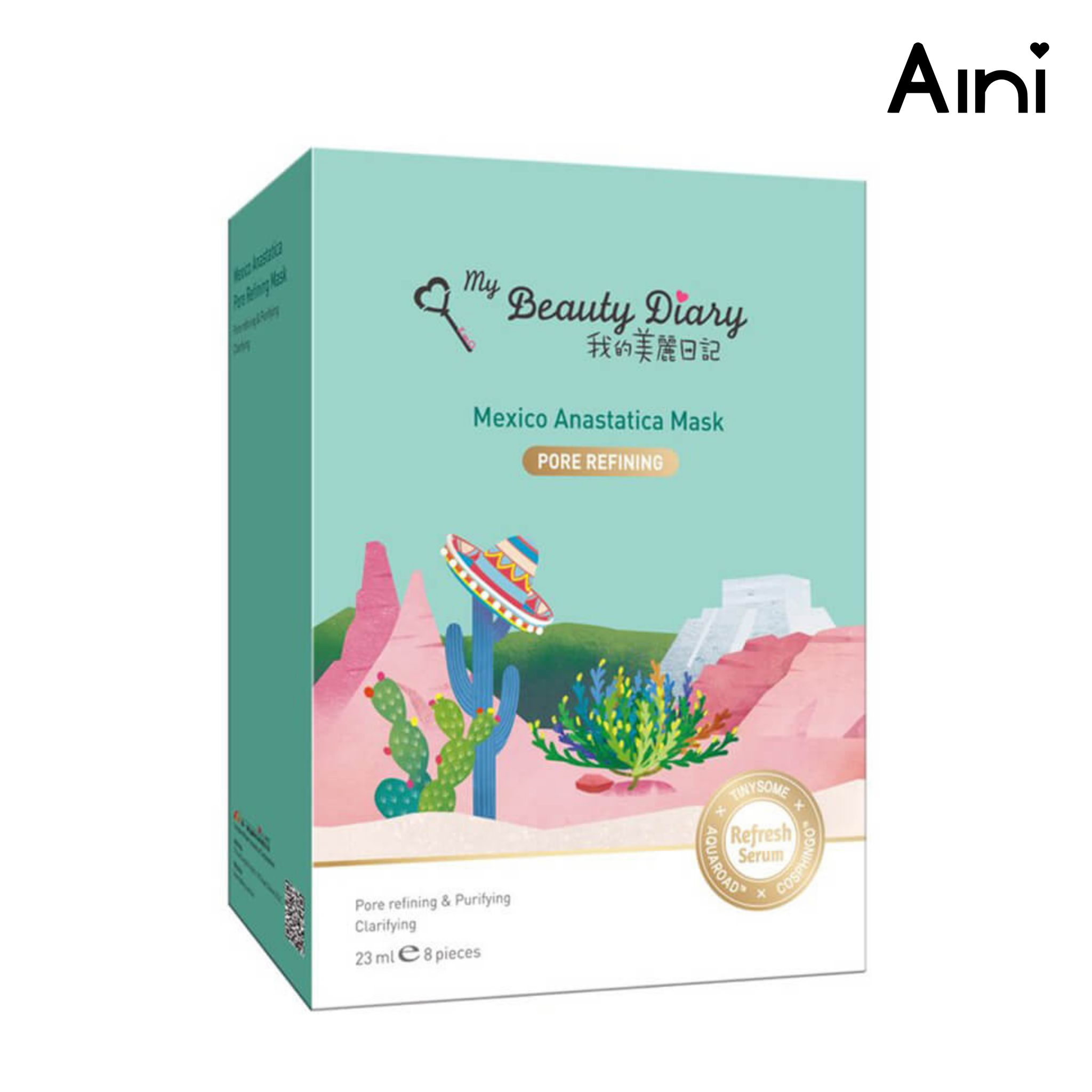 Mặt Nạ My Beauty Diary Xương Rồng Se Khít ( 8 miếng/hộp )