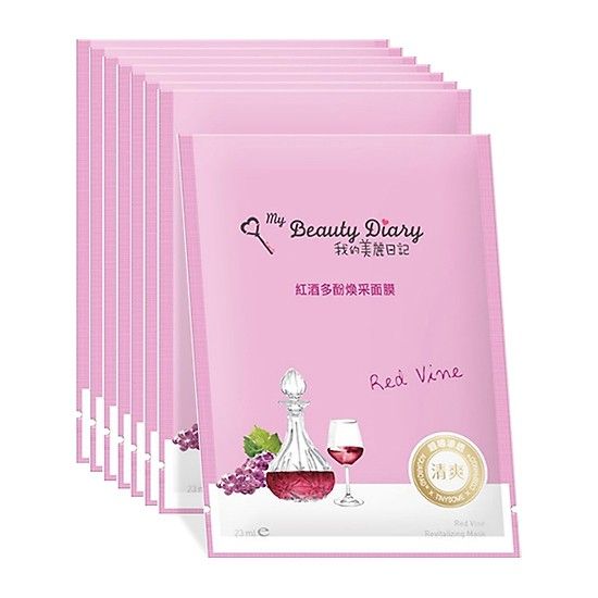 Mặt Nạ My Beauty Diary Rượu Vang Đỏ - Red Wine ( Hộp 8 Miếng )