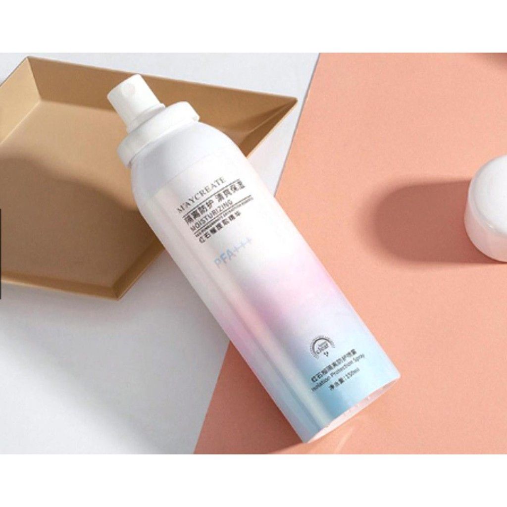 Xịt Chống Nắng Trắng Da Maycreate 150ml.