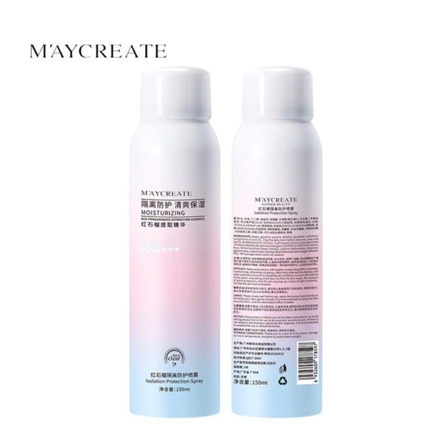 Xịt Chống Nắng Trắng Da Maycreate 150ml.