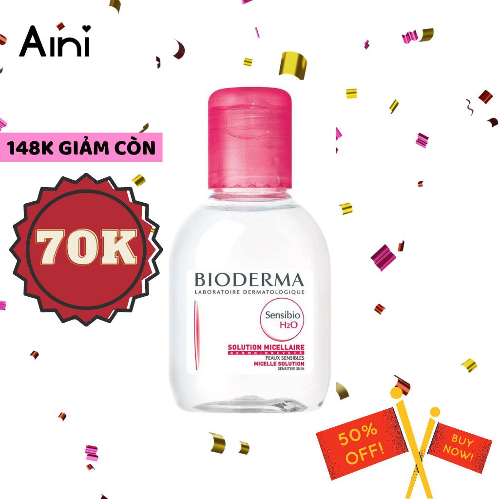 Nước Tẩy Trang Dành Cho Da Nhạy Cảm BIODERMA Sensibio H20 Hồng (100ml)