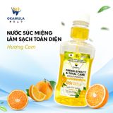 Nước súc miệng làm sach toàn diện hương trái cây OKAMULA Fresh Effect & Total Care 230ml