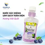 Nước súc miệng làm sach toàn diện hương trái cây OKAMULA Fresh Effect & Total Care 230ml