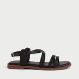  Sandal Đế Thấp Nữ Quai Ngang PC-102 Đen 