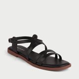  Sandal Đế Thấp Nữ Quai Ngang PC-102 Đen 