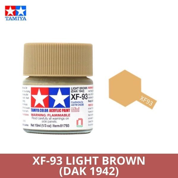  Sơn mô hình Tamiya Acrylic Mini XF-93 Light Brown DAK 1942 - 81793 