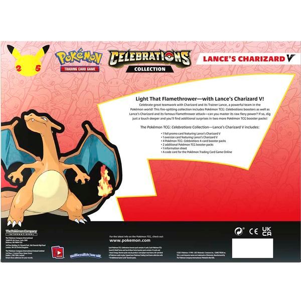  PB146 - Thẻ bài Pokemon TCG Celebrations Collection Lance's Charizard V 