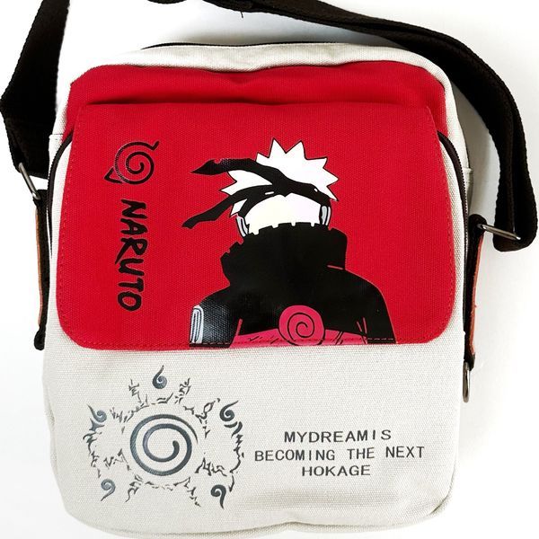  Túi đeo chéo Canvas in họa tiết Anime Hokage Uzumaki Naruto 