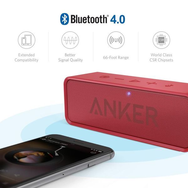  Loa di động Anker SoundCore Bluetooth Stereo Speaker - Red - A3102 
