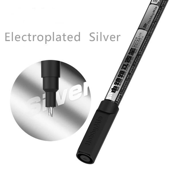  Bút sơn mô hình mạ ánh kim Electroplated Metal Marker Hobby Mio - Silver 