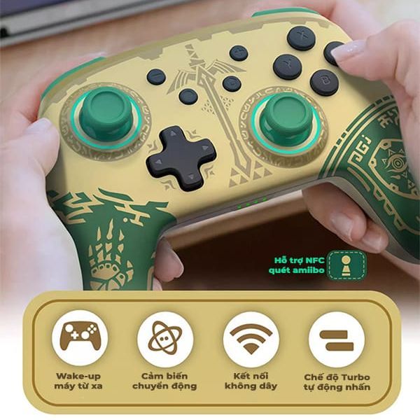  Tay cầm chơi game Golden Pro Controller Nintendo Switch Zelda Tears of the Kingdom - IINE L807 