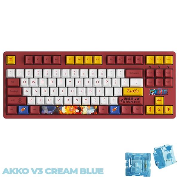  Bàn phím cơ AKKO 3087 RF One Piece Luffy - Dual-mode / AKKO Switch V3 Cream Blue 