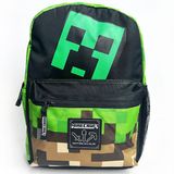 Balo Minecraft Creeper đen đi học đựng sách vở, laptop