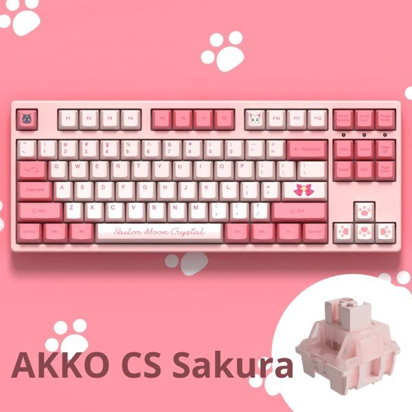  Bàn phím cơ AKKO 3087 Sailor Moon Crystal - AKKO CS switch Sakura 