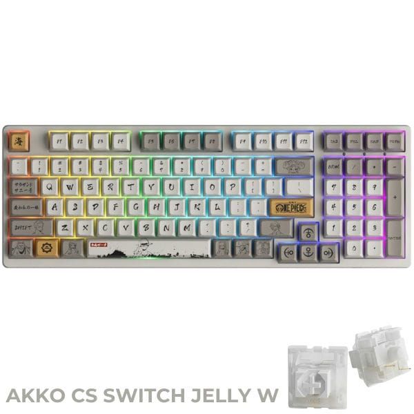  Bàn phím cơ AKKO 3098S One Piece Calligraphy - RGB / Hotswap / AKKO Switch Jelly White 