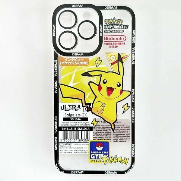  Case ốp cho iPhone 14 Pro/Pro Max trong suốt hình Pikachu 