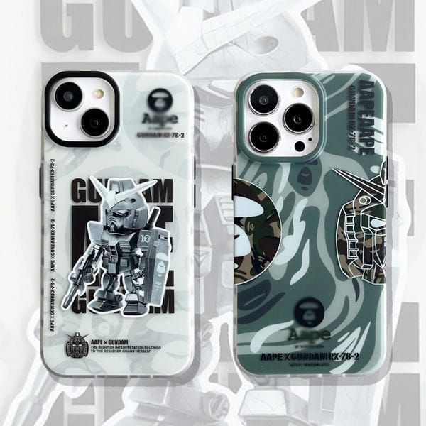  Case ốp cho iPhone 14 Pro hình Gundam x Aape 