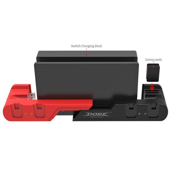  Đế sạc Joy-con 6 trong 1 gắn Dock Nintendo Switch DOBE - Đỏ Đen - TNS-0122 